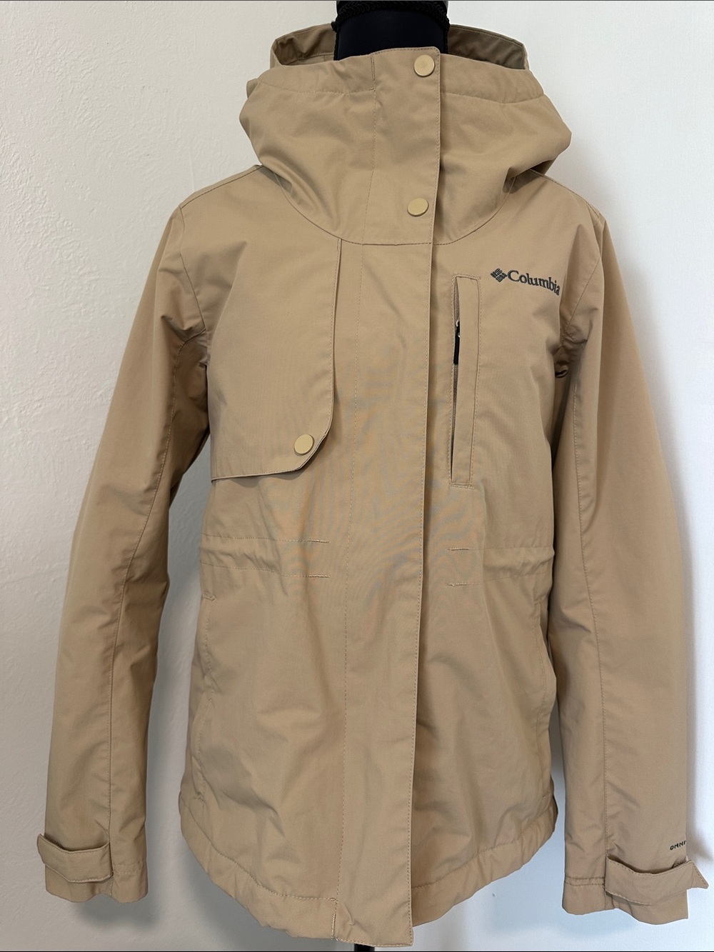Columbia Women's Tan Waterproof Hooded Jacket